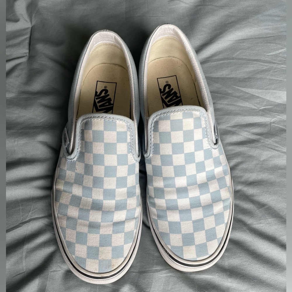 Vans, Women’s size 9, teal checkered